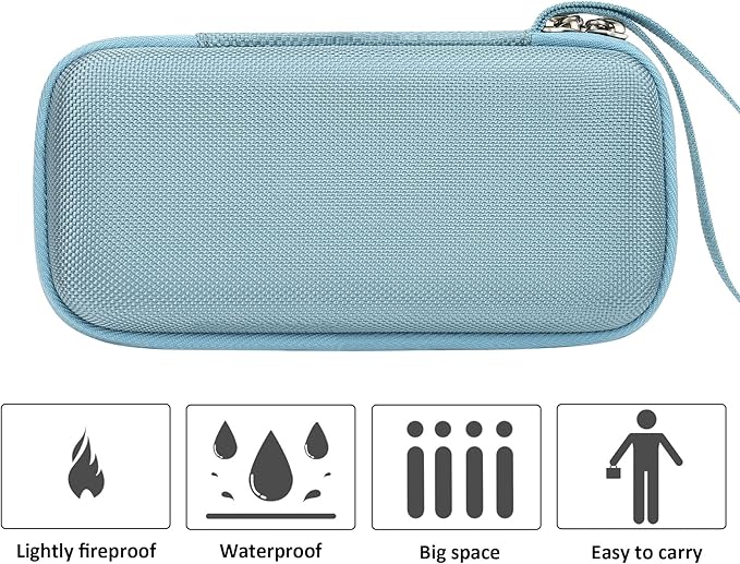 khanka Hard Travel Case for Anker 325/535 Power Bank PowerCore 20K Portable Charger 20000mAh, Case Only (Blue)