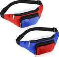 Abbylike 4th of July Fanny Packs Adjustable Waist Bags Party Outfit Accessories for Women Men Travelling Outdoors Cycling(Patriotic Style,2 Pcs)