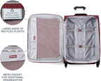 Travelpro Maxlite 5 Softside Expandable Luggage with 4 Spinner Wheels, Lightweight Suitcase, Men and Women, Burgundy, Checked-Medium 25-Inch