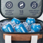 CleverMade Malibu Collapsible Cooler Bag – Small Portable Cooler Bag for Travel, Premium Foldable Insulated Cooler for Beach, Picnic & Day Trips, Holds Up to 18 Cans, Leakproof Soft Carry Cooler