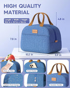 KEMETHY Adults Bento Lunch Box Set with Thermo Bag, 74oz Stackable Leak-proof 3-tiers Bento Box, Built-in Utensil and Sauce Container for Work, School, Dining Out (Purple)