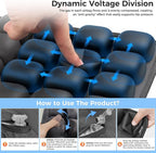 Upgrade Airplane Seat Cushion with No External Air Pump, Inflatable Seat Cushion for Long Flights, Portable Wheelchair Cushions, Adjustable Air Cushion with Non-Skid Bottom Relief Discomfort in Coccyx