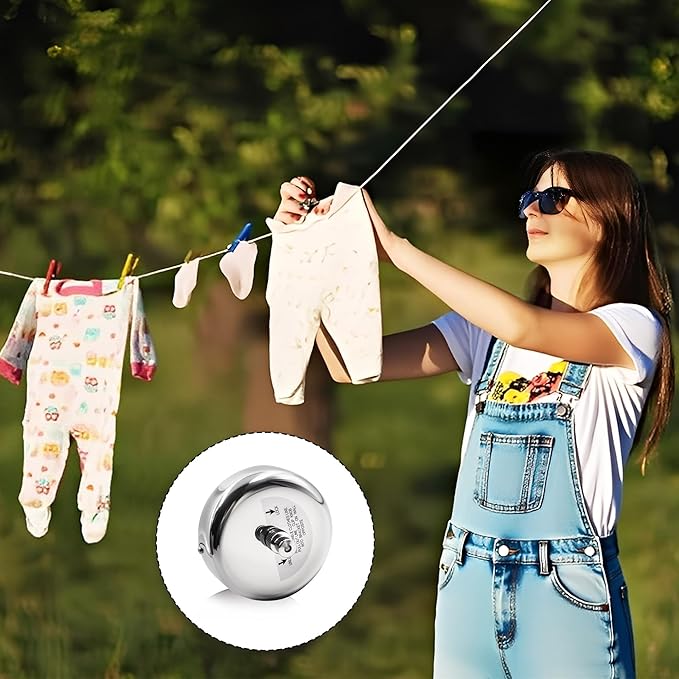Retractable Clothesline,Stainless Steel Clothing Line Dryer Wall Mounted for Shower Room Bathroom Laundry (Sliver)
