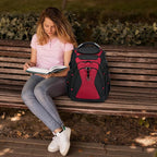 KROSER Travel Laptop Backpack 17.3 Inch XL Computer Backpack with Hard Shell Saferoom RFID Pockets Water-Repellent Business College Daypack Stylish Bag for Men/Women-Black Red