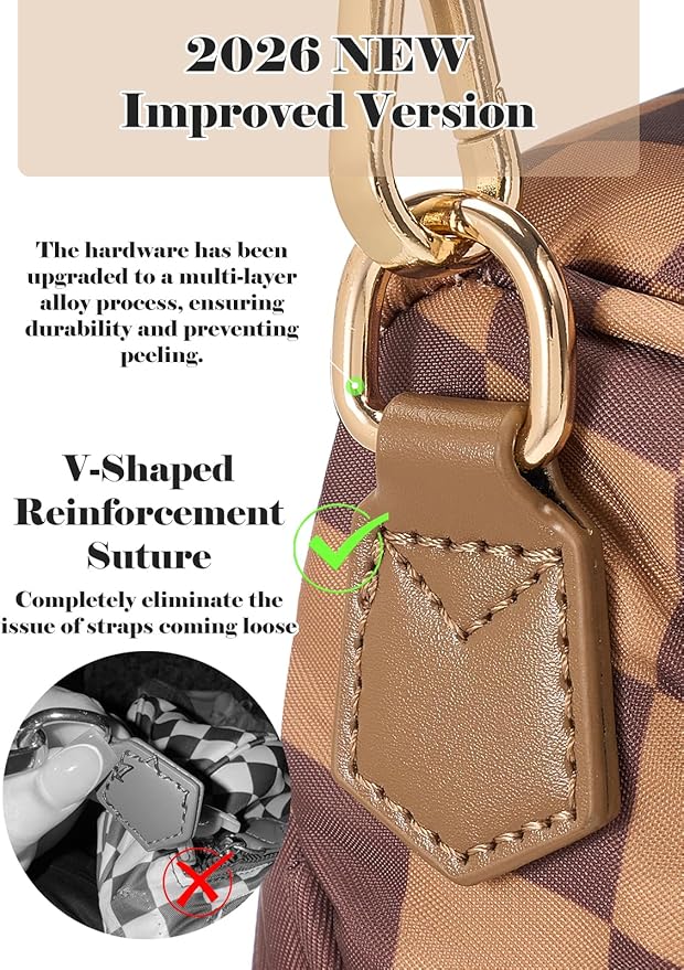 Black and White Checkered Crossbody Bag Bum Bag for Women,Spacious Checkered Purse Fanny Packs Belt Bag