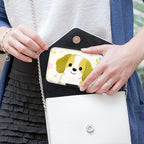 Mayski Credit Card Holder, RFID Blocking, Aluminum Alloy Hard Case, Small Mini Business Metal Wallet for Women Men, Dog