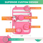HERO Neck Wallet - RFID Blocking Passport Holder, Easy to Conceal Travel Pouch (Hot Pink)