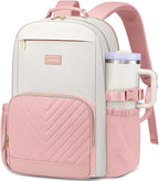 Laptop Backpack for Women Bookbag: 15.6 inch Work School Backpacks with Pouch Pocket for Large Capacity Cup & USB Charger College Book Bag Travel Business Nurse Teacher Bookbags Anti-theft Back Pack