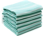 HAVLULAND Turkish Beach Towels Oversized -100% Turkish Cotton Super Soft Lightweight - Absorbent and Quick Drying Bath Towel - Sand Free Beach Towel - Turkish Towels for Adults (Aquamarine, 12 Pack)