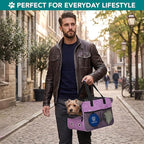 PetAmi Dog Purse Carrier for Small Dogs Cats, TSA Airline Approved Soft-Sided Pet Carrier with Pockets, Ventilated Travel Tote Bag with Bed & Shoulder Strap, Puppy Kitten, Max 12 lbs, Purple