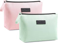 Cosmetic Bags for Women Small Makeup Bag for Purse Pu Leather Makeup Pouch Travel Makeup Bag with Zipper Make Up Bag for Travelling