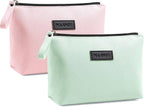Cosmetic Bags for Women Small Makeup Bag for Purse Pu Leather Makeup Pouch Travel Makeup Bag with Zipper Make Up Bag for Travelling