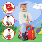 Trunki x Peppa Pig Ride-On Suitcase - Carry-on Approved Luggage, 18L Travel Bag, Kids Suitcases on Wheels for Girls and Boys, Lightweight Cabin Hand Luggage with Tow Strap