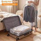 2 Pack Full Clear Garment Bags with Side Zipper, 40" Clothes Covers with 10" Gusset, Transparent Hanging Suit & Coat Covers for Closet Storage, Dresses, Windbreakers, Jackets