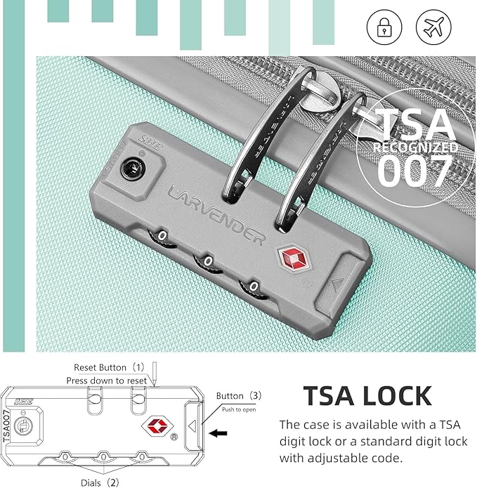 6 Piece Luggage Sets with Bags, Lightweight Expandable Checked Luggage Sets, Hardshell ABS Spinner Wheels Carry on Suitcase with TSA Lock, for Travel, Women Men (Mint Green, 18/20/24/28inch+2bags)