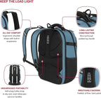 SwissGear Travel Tech Pro Laptop Backpack – Fits Laptops up to 16” – ScanSmart TSA-Friendly Backpack with Multiple Organizer Pockets – Blue