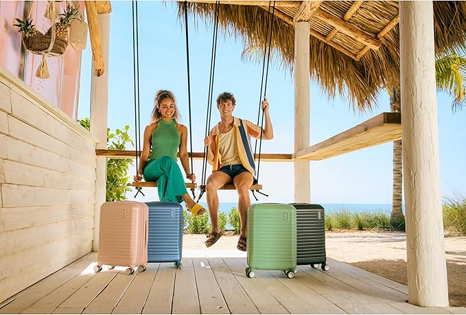 American Tourister Stratum 3.0 Carry-On Spinner, Airline Approved, Durable Hardside Luggage, Expands 1.5", RightHeight™ Adjustable Handle, Black
