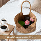 Straw Beach Bags for Women - Summer Woven Tote Bag Shoulder Handbags, Large Beach Bag for Women for Holiday