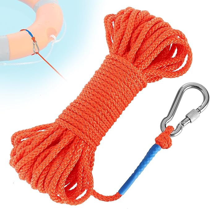 Water Floating Lifesaving Rope - Professional Throwing Pool Life Preserver Rope Line for Swimming Small Kayak Inflatable Boat