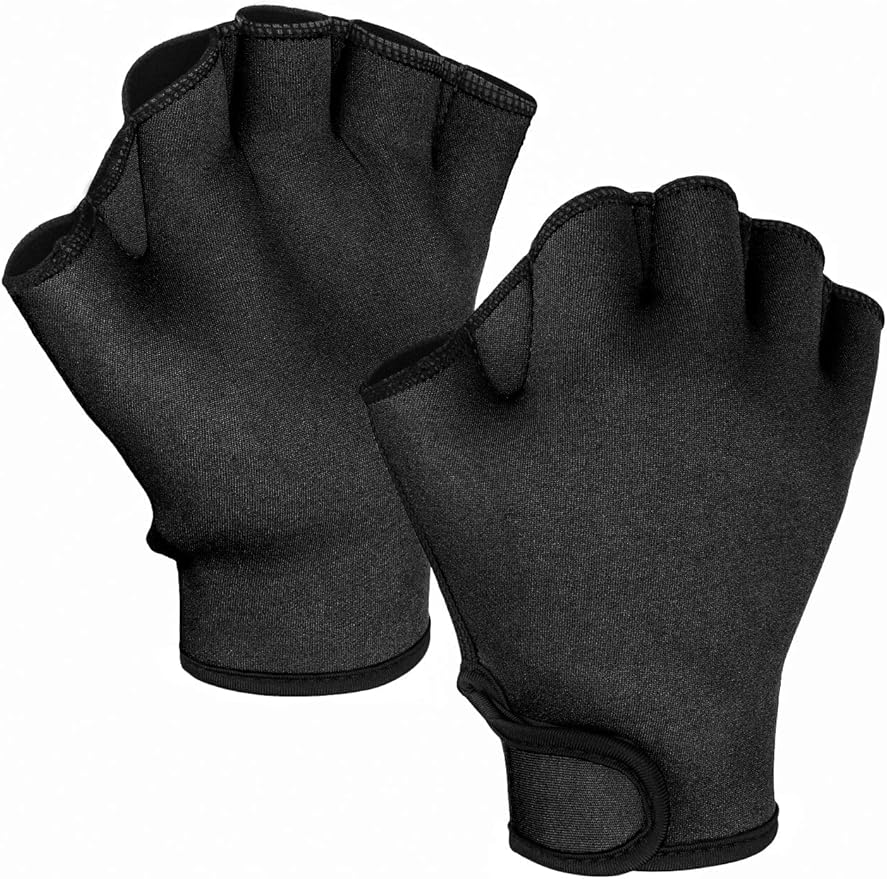 FitsT4 Sports Aqua Gloves Webbed Paddle Swim Gloves Fitness Water Aerobics