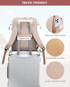 LOVEVOOK 17.3 Inch Laptop Backpack for Women, Large Capacity Travel Backpack with Organizer Bag, Waterproof Carry on Backpack Work Bag with USB Port, Teacher Nurse Backpack Purse, 2PCS