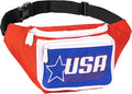 American Flag Fanny Pack I 4th of July Bum Bag Crossbody - Flag For Halloween costumes - USA Fanny Pack for 4th of July accessories for women