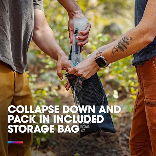 HydraPak Seeker+ 6L Gravity Filter Kit - Dual Bag Filtration System, Collapsible & Packable, Lightweight, High-Capacity, BPA-Free - for Camping, Backpacking, Emergency Preparedness