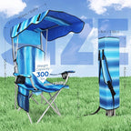 VTOY Portable Camping Chair with Canopy - Folding Chair with Canopy, Durable 600D Oxford Canopy Chair for Camping, Beach, Picnics, Fishing & Sports