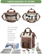LOVEVOOK Backpack for Women, Teacher Bag Work Travel Backpack, Stylish College Laptop Backpack Purse, Business Computer Laptop Bag Nurse Bags, Casual Daypack, 17 Inch