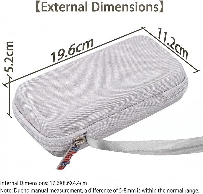 khanka Travel Case for Anker Power Bank, 20,000mAh Portable Charger,Case Only (White)
