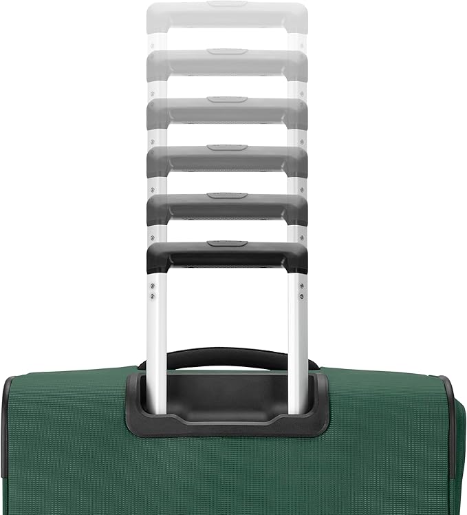 Samsonite 3-PC Soft-Sided 21/25/29” (Carry-On, Medium, Large Checked), Lightweight Expandable Element Luggage Set: 2 Front & Side Pocket, Four Spinner Wheels, Adjustable Handle, Durable- Deep Green