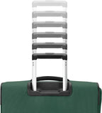 Samsonite Soft-Sided 29-Inch Lightweight Large Checked Expandable Element Suitcase: Durable, 360° Spinner Wheels, Adjustable Telescopic Handle, 2 Front & 1 Side Pocket- Deep Green