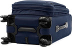 Travelpro Platinum Elite Softside Expandable Luggage, 8 Wheel Spinner Suitcase, TSA Lock, Men and Women, Dark Blue, 2-Piece Set (21/25)
