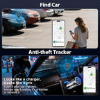 LIONO Car GPS Tracker & Charger with Built-in Rechargeable Battery, GPS Tracker for Vehicles, Hidden Car Tracker for Anti-Theft & Parking Location, for Family& Fleets, No Monthly Fee, No SIM, iOS Only