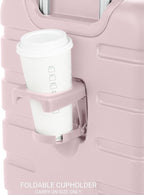 SwissGear 7366 Signature Hardside Expandable Luggage with Spinner Wheels, TSA Lock, Cup-Holder, Pink, Carry-On 19-Inch