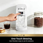 CHULUX Lite Single Serve Coffee Maker for K Cup Capsules, Single Cup Reservoir Coffee Maker with One Touch Brewing, 5 to 12 Oz Brew Sizes, Designed Specifically for Standard Mugs, White