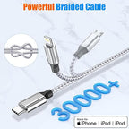 Multi Charging Cable 4ft 3Pack 3 in 1 Charger Cord, Multiple Usb C Port Rapid Nylon Braided Cable USB Charging Cable Multi Phone Charger Cord with Type C Micro Lightning USB Connectors for Cell Phones