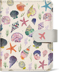 Passport Holder for Travel Essentials, RFID Blocking Leather Cover Wallet with Magnetic Closure, Aesthetic & Cute Passport Book Case for Women and Men - Seashell