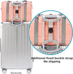 Travelkin Luggage Straps - Bungees for Suitcases, Add a Bag, Travel Bag Bungee Belt for Luggage Carry On (Grey 2 Pack)