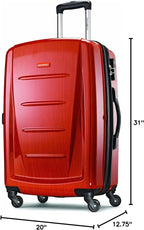 Samsonite Winfield 2 Hardside Expandable Luggage with Spinner Wheels, Orange, Checked-Large 28-Inch