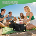 MIYCOO Cooler Bag Double Deck - 60 Can Leakproof Insulated Portable Soft Lunch Cooler, Extra Large Expandable Ice Chest Cooler for Beach, Picnic, Camping, Shopping
