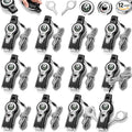 Arrowbash 12 Pack Emergency Survival Whistle 7-in-1 Compass Hiking Survival Safety Whistle with Lanyard Outdoor Multifunctional Tool Ideal for Hiking Camping Rescue Signaling
