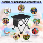 KABOER 2 Pack Folding Camping Stool Portable Outdoor Camping Chair for Fishing BBQ Hiking Gardening Beach Travel with Carry Bag