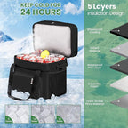 MIYCOO Cooler Bag Double Deck - 60 Can Leakproof Insulated Portable Soft Lunch Cooler, Extra Large Expandable Ice Chest Cooler for Beach, Picnic, Camping, Shopping