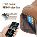 INICAT RFID Blocking Sling Bag, Anti Theft Crossbody Bag for Women, Travel Fanny Pack Style Purse, Vegan Leather