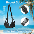 1-Pack Airplane Foot Hammock, Adjustable Plane Foot Rest for Long Flight, Plane Travel Essentials to Relax Your Feet, Foot Rest for Air Travel, Desk & Car