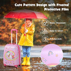 Goplus 2PC Kids Luggage, 12" & 16" Kids Carry On Luggage Set with 4 Spinner Wheels, Lightweight Rolling Spinner Suitcase for Children Toddlers Boys and Girls Travel