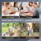 Umigy 3 Pcs Stainless Steel Food Containers 550/850/1000ml Metal Bento Lunch Box Stainless Steel Food Storage Containers, Lockable Clips to Leak Proof, Reusable Dishwasher Snack Boxes for Work