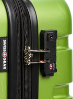 SwissGear 7366 Signature Hardside Expandable Luggage with Spinner Wheels, TSA Lock, Green, Checked-Medium 23-Inch