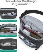 BAGSMART Fanny Packs for Women Men, Roomy Belt Bag with Adjustable Strap, Fashion Waist Packs for Running Traveling Hiking, Pink